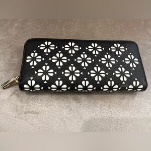 NWT Kate Spade Sylvia Perforated Slim Continental Zip Wallet $218 PWRU7243